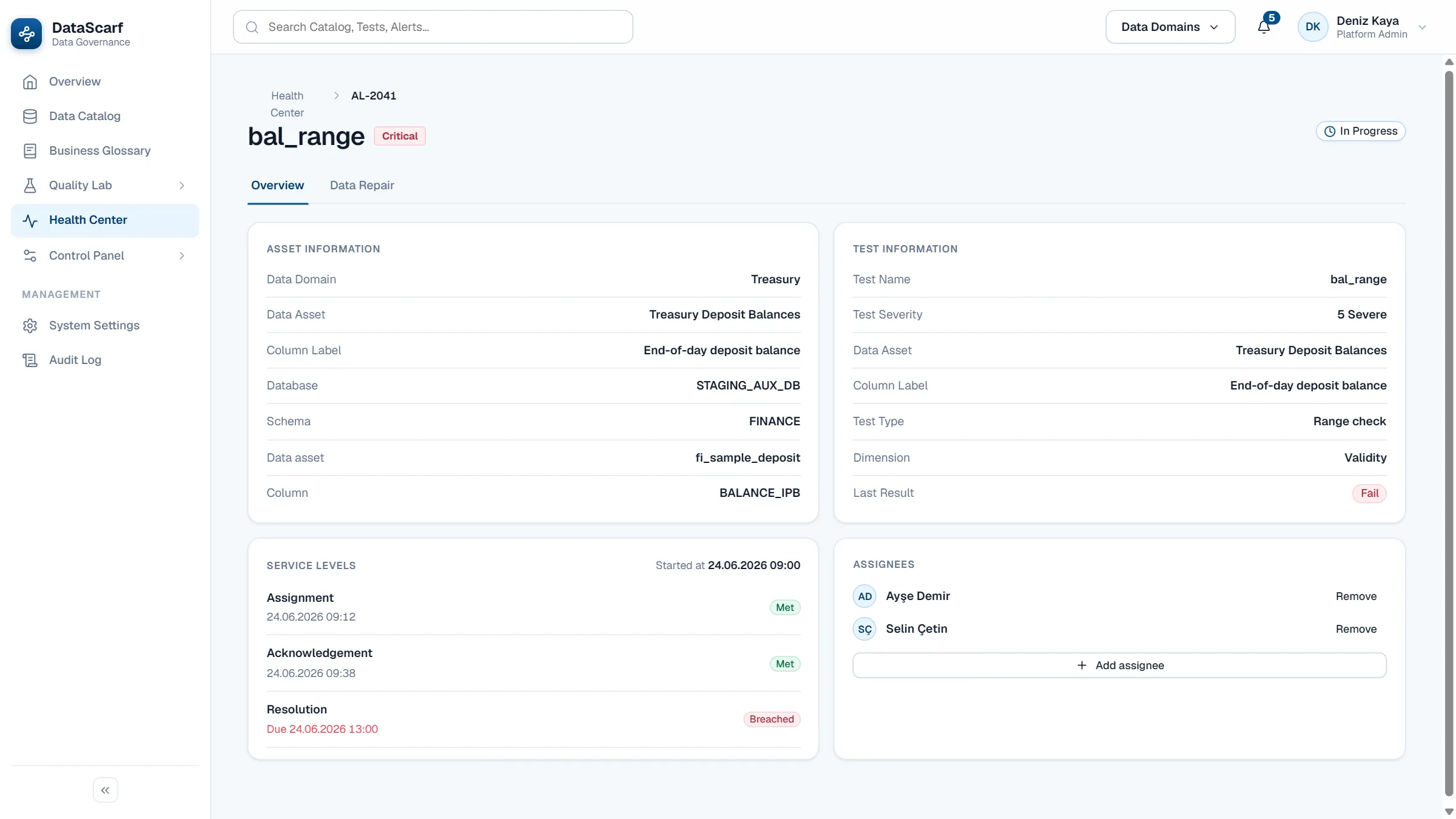 Step 04: Assign and track resolution